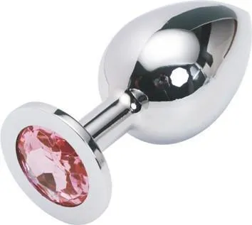 HSY Male Sex Toys 2310HS Chromed Steel Crystal Anal Plug Large Plug Fuchsia Crystal MEGA Deal HSY Male Sex Toys 2310HS Chromed Steel Crystal Anal Plug Large Plug Fuchsia Crystal MEGA Deal