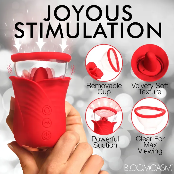 Lily Lover Sucking and Vibrating Clitoral Stimulator Red XR Brands Vibrators Lily Lover Sucking and Vibrating Clitoral Stimulator Red XR Brands Vibrators