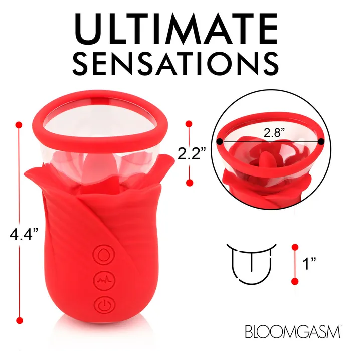 Lily Lover Sucking and Vibrating Clitoral Stimulator Red XR Brands Vibrators Lily Lover Sucking and Vibrating Clitoral Stimulator Red XR Brands Vibrators