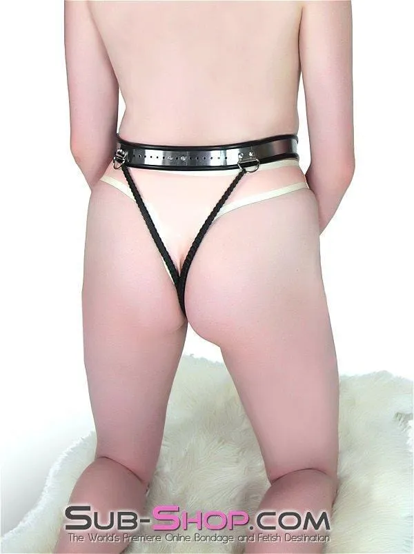 Male Sex Toys Aria 6949AR Locking Steel Female Chastity Belt with Removable Steel Plug