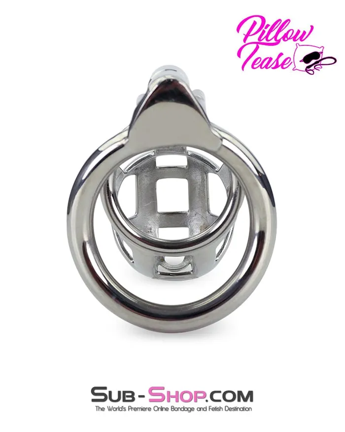 Male Sex Toys Aria 7338AR Steel Teasing Cock Cage Chastity with Hex Screw Lock