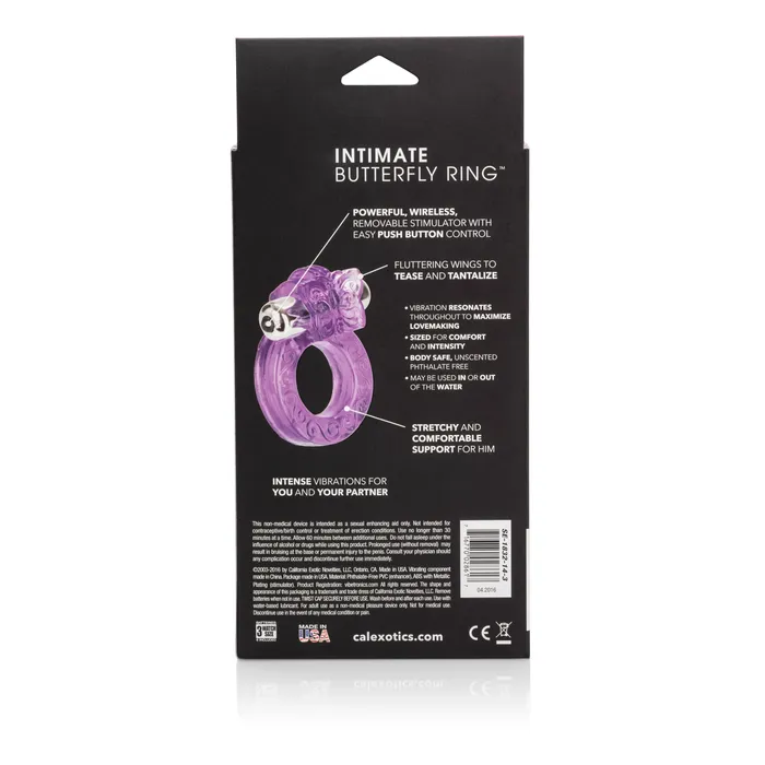 Male Sex Toys Calexotics Magic Butterfly Vibrating Ring JellySoft Fun for Exciting Adventures