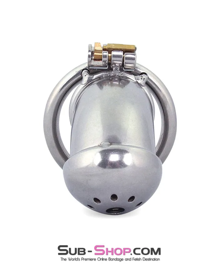 Male Sex Toys Moonwell 0412M High Security Locking Stainless Steel Chastity Cage by Alcatraz Chastity