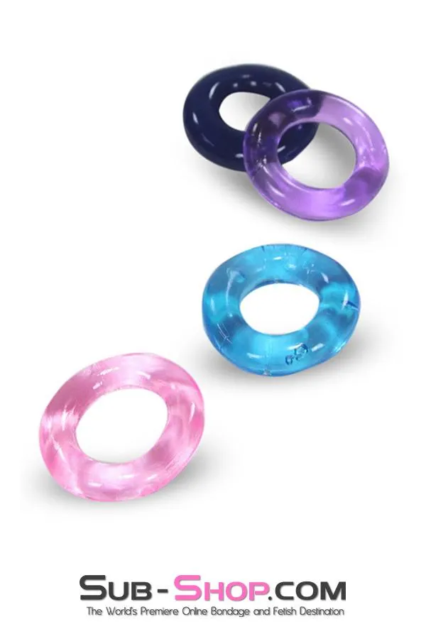 Male Sex Toys Moonwell 1685M Assorted Colors and Styles Super Stretch Cock Ring