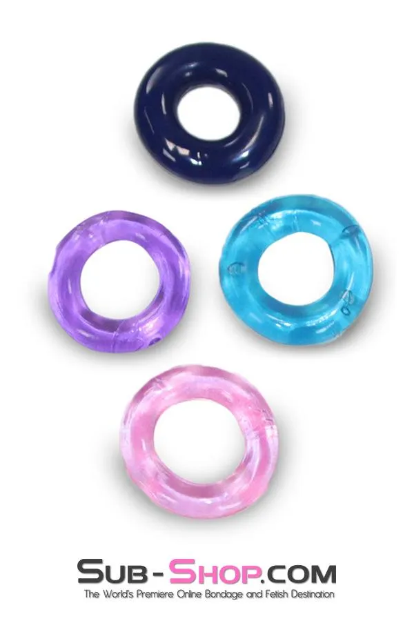 Male Sex Toys Moonwell 1685M Assorted Colors and Styles Super Stretch Cock Ring