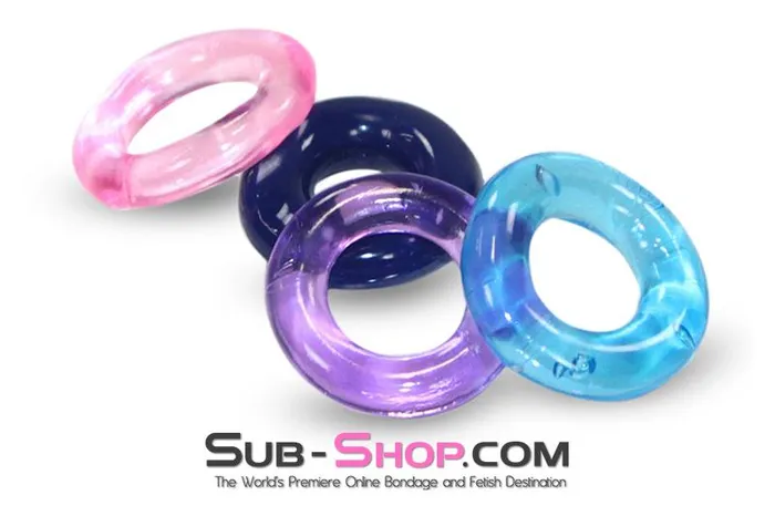 Male Sex Toys Moonwell 1685M Assorted Colors and Styles Super Stretch Cock Ring