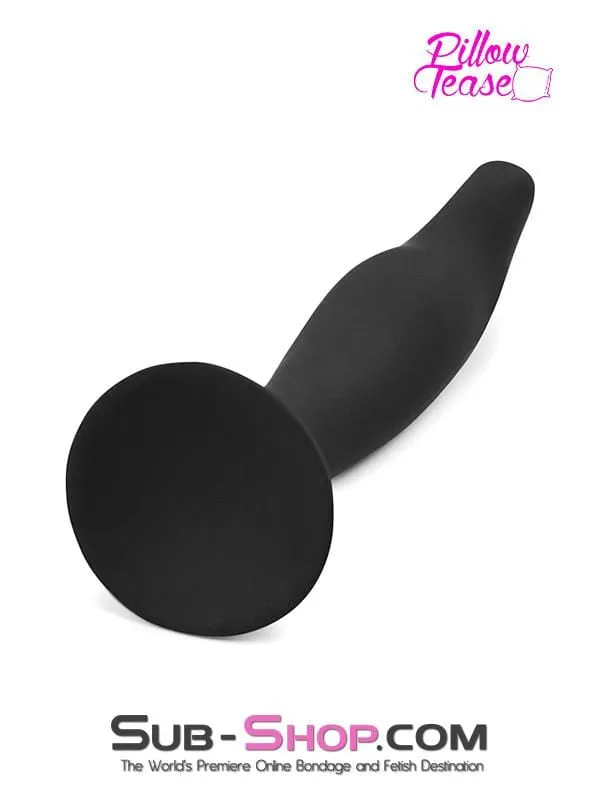 Male Sex Toys Moonwell 1866M Mini Tapered Silicone Anal Training Plug with Suction Cup Base