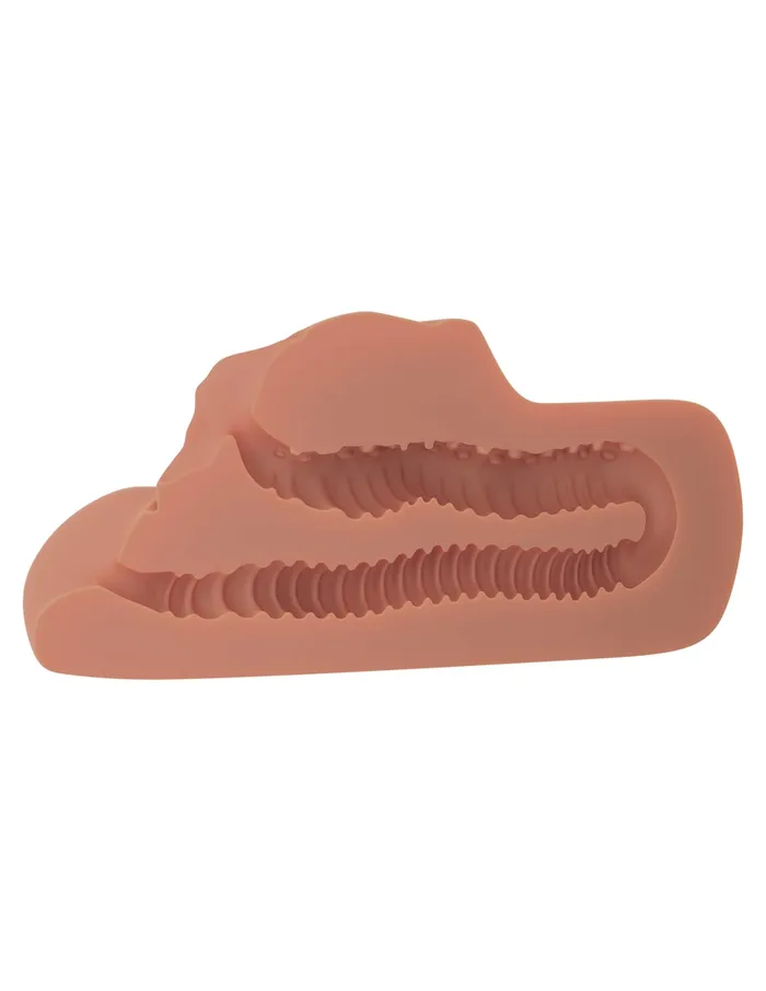 Male Sex Toys Perfect Pussy Double Stroker Tan Pipedream Male Sex Toys Perfect Pussy Double Stroker Tan Pipedream