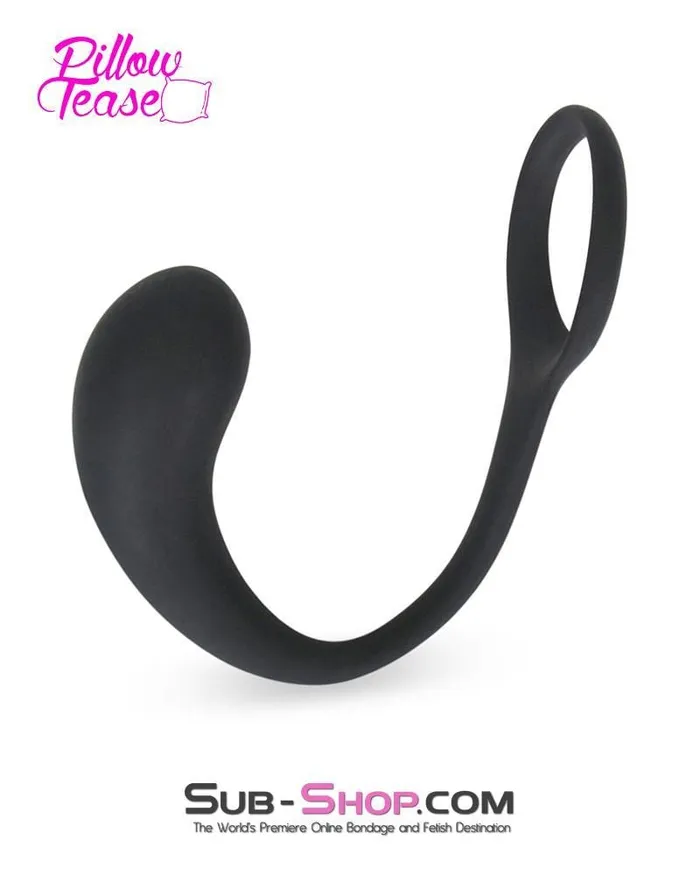 Male Sex Toys Shenzhen 7152S PSpot Silicone Butt Plug with Cock Ring LAST CHANCE Final Closeout