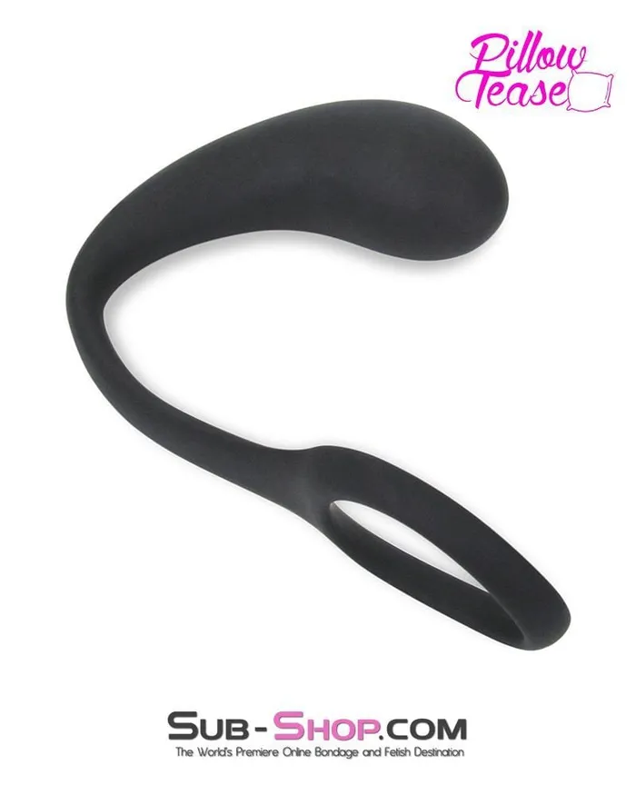 Male Sex Toys Shenzhen 7152S PSpot Silicone Butt Plug with Cock Ring LAST CHANCE Final Closeout