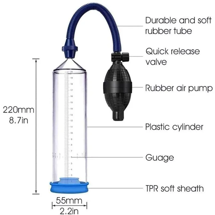 Male Sex Toys Weadultshop Transparent Cylinder Penis Pump With Air Ball Male Sex Toys Weadultshop Transparent Cylinder Penis Pump With Air Ball