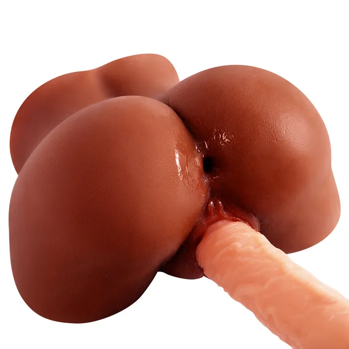 Male Sex Toys Yuan Shi Ren A32122lb Black Fake Booty Pussy and Anal Mini Ass Doll Cheap Sex Toys