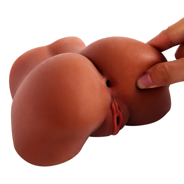Male Sex Toys Yuan Shi Ren A32122lb Black Fake Booty Pussy and Anal Mini Ass Doll Cheap Sex Toys