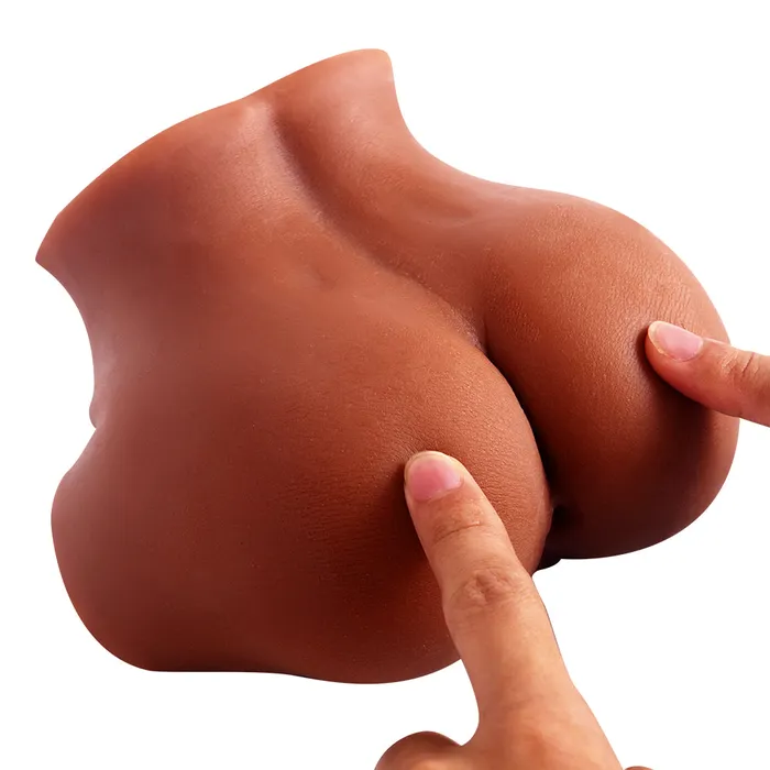 Male Sex Toys Yuan Shi Ren A32122lb Black Fake Booty Pussy and Anal Mini Ass Doll Cheap Sex Toys