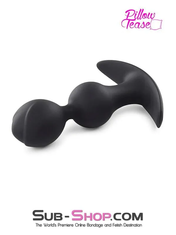 Moonwell Anal 0783M Double Bulb Black Silicone Anal Plug MEGA Deal