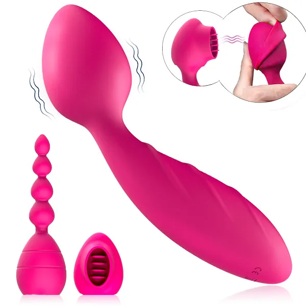 MULTI LOOK Liquid Silicone Flexible Wand Massager and Anal Vibrator CandyBabe Female Sex Toys