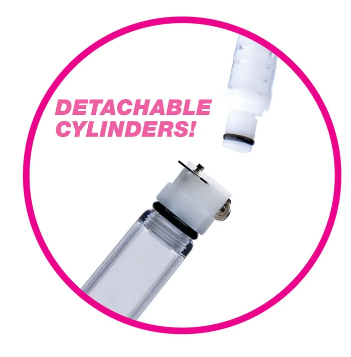 Nifty Nipple Pump Kit with Detachable Acrylic Cylinders Xr Brands Size Matters Male Sex Toys