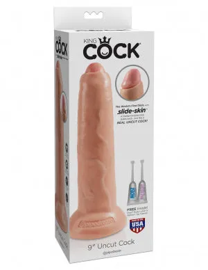 Pipedream Dildos King Cock Uncut Realistic 9Inch Dildo with Movable Foreskin Pipedream Dildos King Cock Uncut Realistic 9Inch Dildo with Movable Foreskin