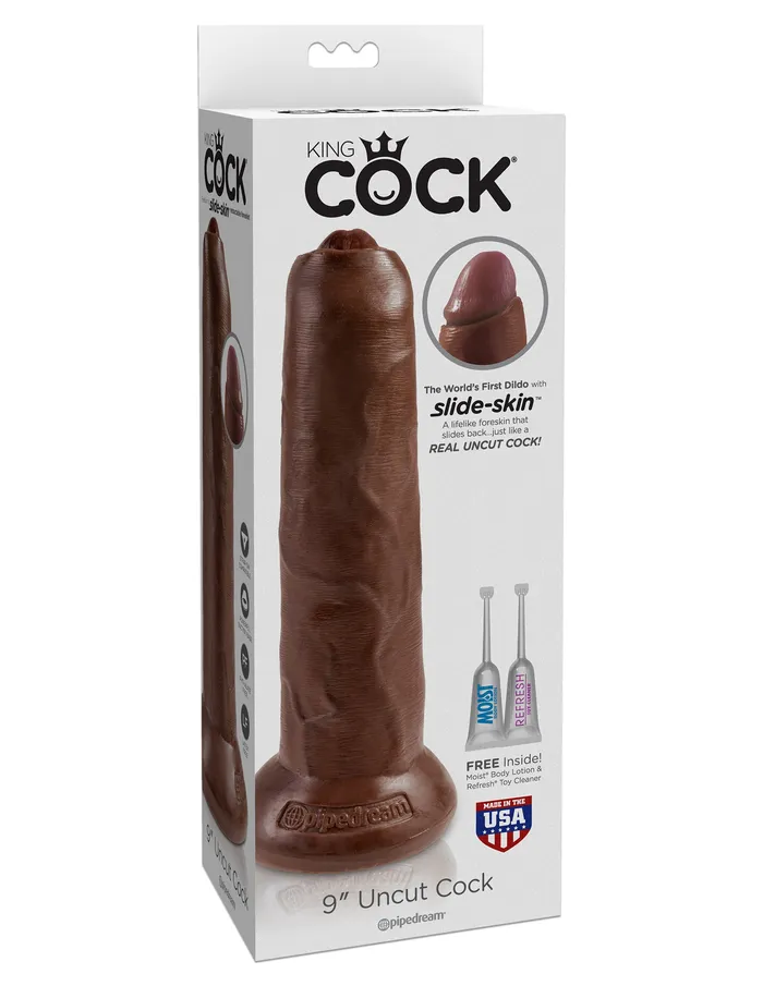 Pipedream Dildos King Cock Uncut Realistic 9Inch Dildo with Movable Foreskin Pipedream Dildos King Cock Uncut Realistic 9Inch Dildo with Movable Foreskin