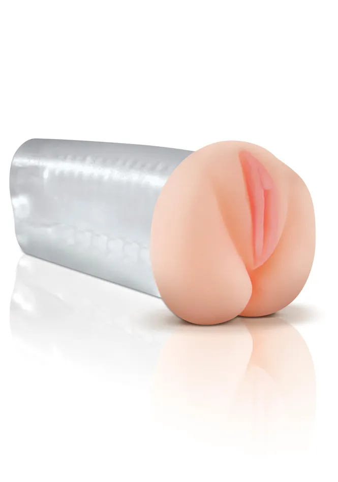Pipedream Male Sex Toys SeeThru Stroker Clear and Soft Toy with Fun Pearls Inside