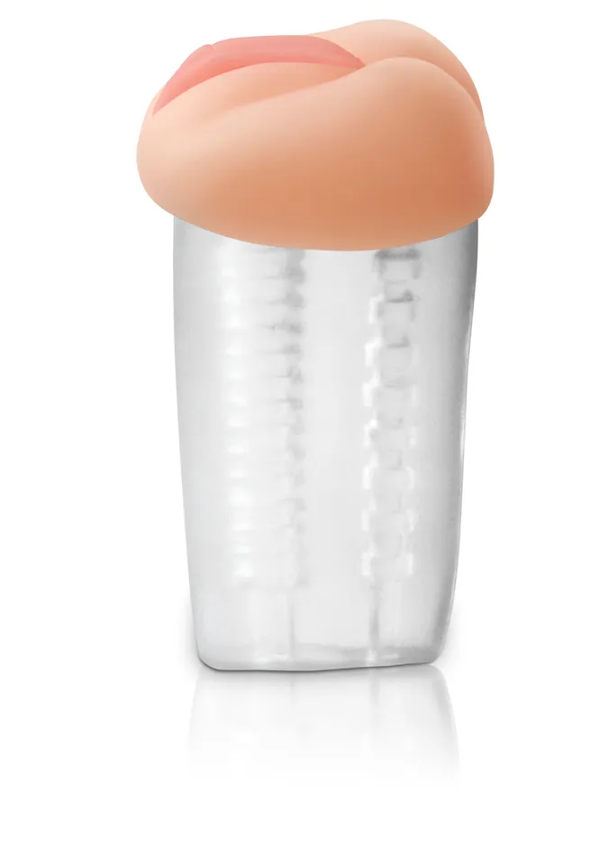 Pipedream Male Sex Toys SeeThru Stroker Clear and Soft Toy with Fun Pearls Inside