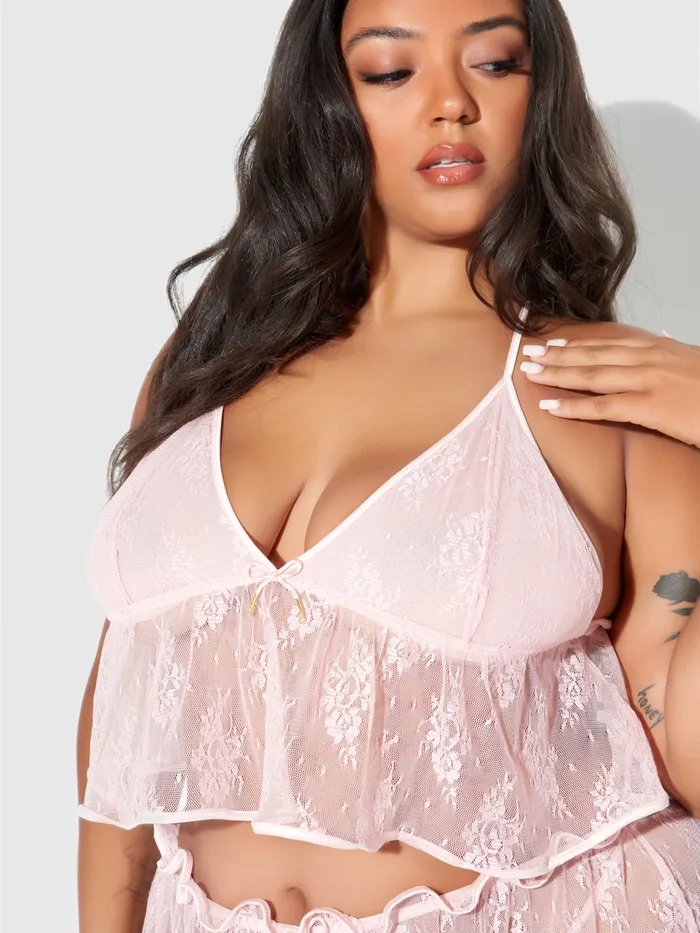 Fredericks Of Hollywood Rosalind Lace Satin Trimmed Sleep Cami Shortie Couples Fredericks Of Hollywood Rosalind Lace Satin Trimmed Sleep Cami Shortie Couples