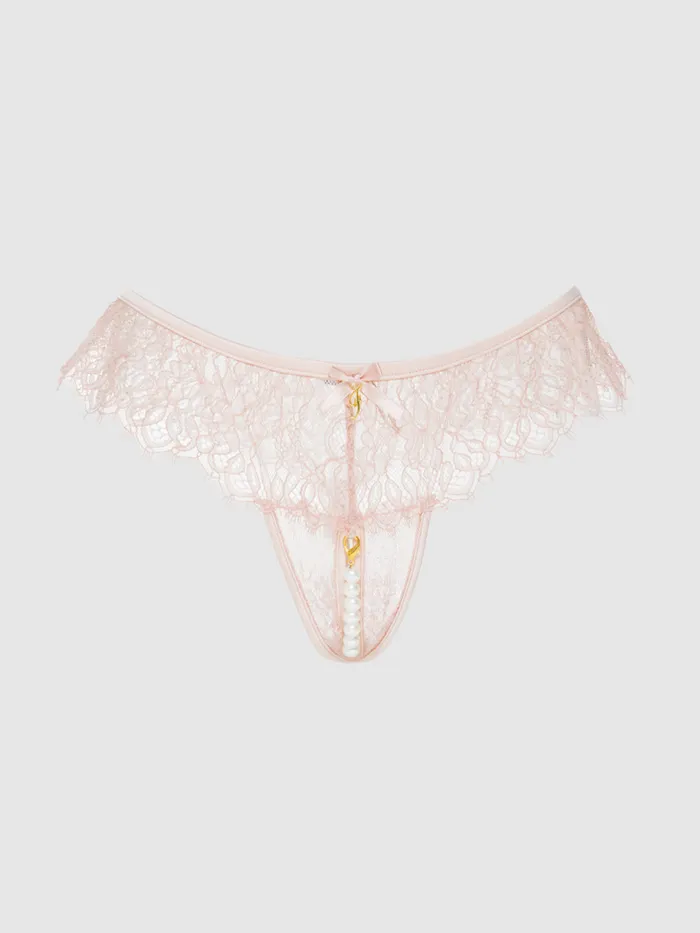Fredericks Of Hollywood Teddies And Bodies Rosalind Lace Pearl Crotchless Thong Fredericks Of Hollywood Teddies And Bodies Rosalind Lace Pearl Crotchless Thong