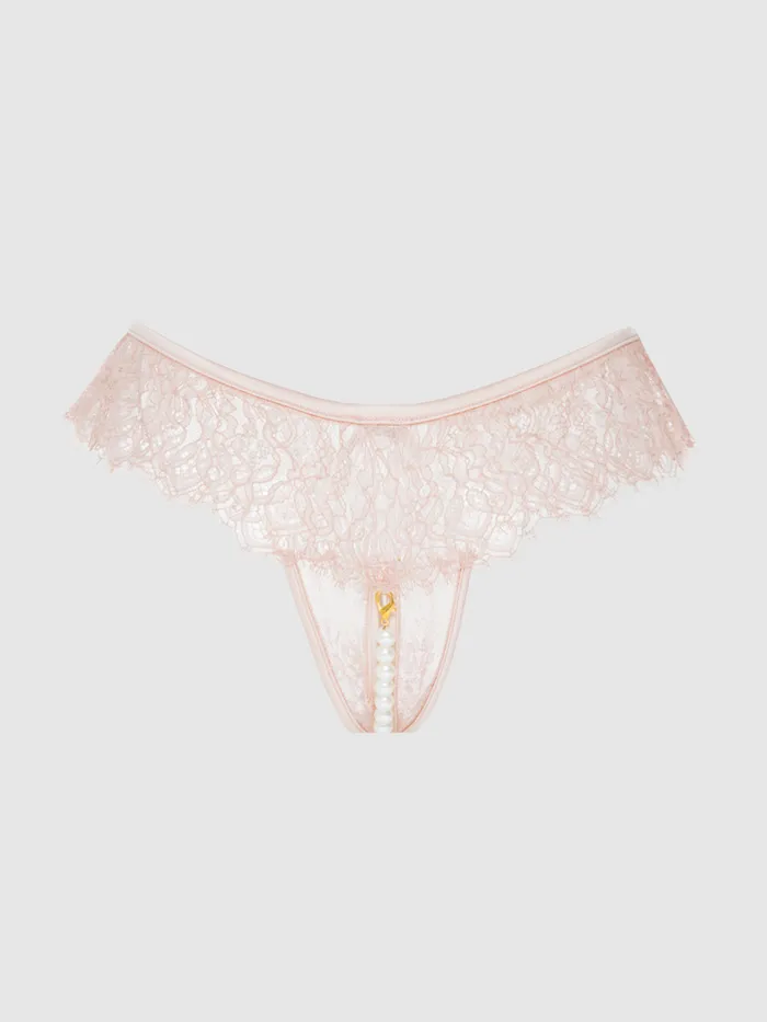 Fredericks Of Hollywood Teddies And Bodies Rosalind Lace Pearl Crotchless Thong Fredericks Of Hollywood Teddies And Bodies Rosalind Lace Pearl Crotchless Thong