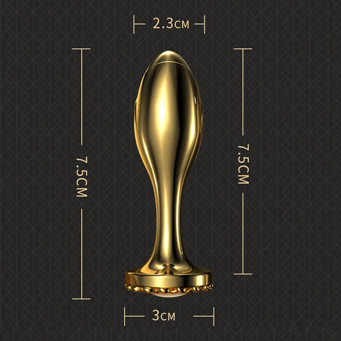 Lurevibe Anal Lurevibe Pearl Rose Anal Plug Gold Stainless Steel For Male And Female Anal Expansion
