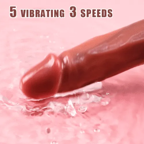 Lurevibe Female Sex Toys 917In 5 Beads Rotating Swing 8 Vibrating Dildo remote control