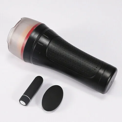 Lurevibe Male Sex Toys 2 IN1 Vibrating Realistic Vagina Fleshlight Masturbator