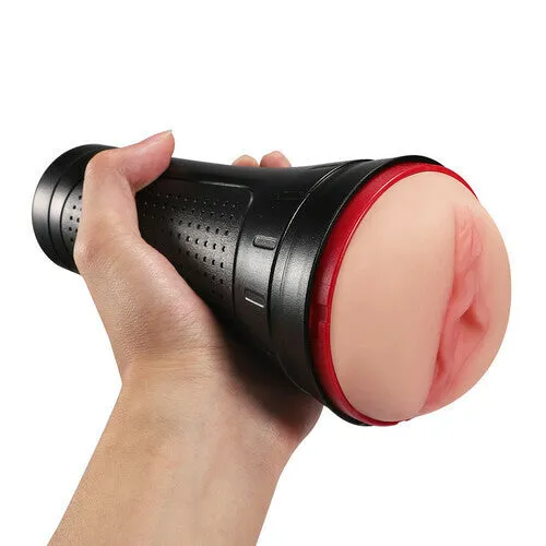 Lurevibe Male Sex Toys 2 IN1 Vibrating Realistic Vagina Fleshlight Masturbator