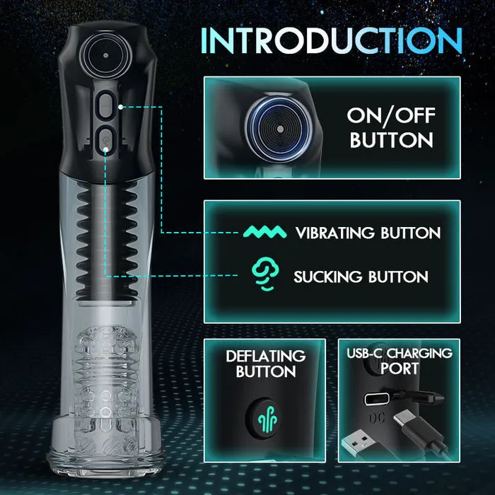 lurevibe Vacuum Suction Vibrating Male Penis Pump Male Sex Toys