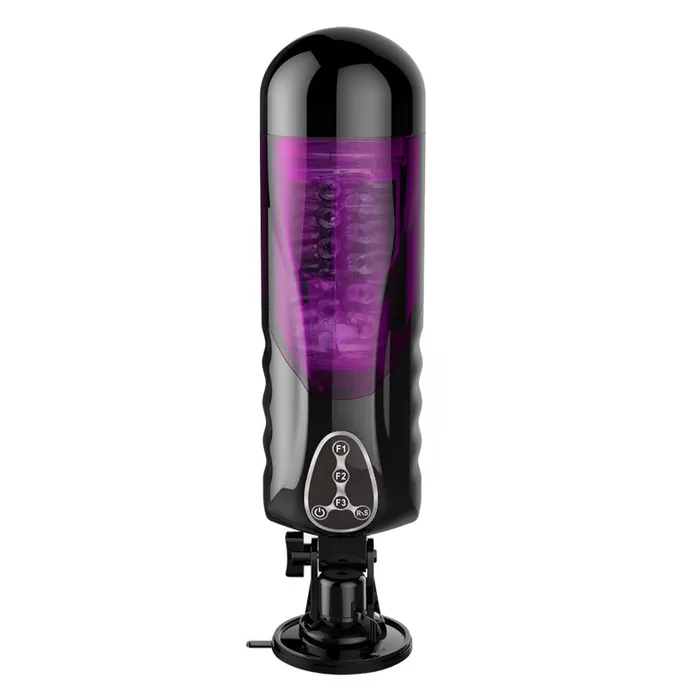 Male Sex Toys Lurevibe Lurevibe First Class Trainer Rotating and Thrusting Suction Cup Masturbator