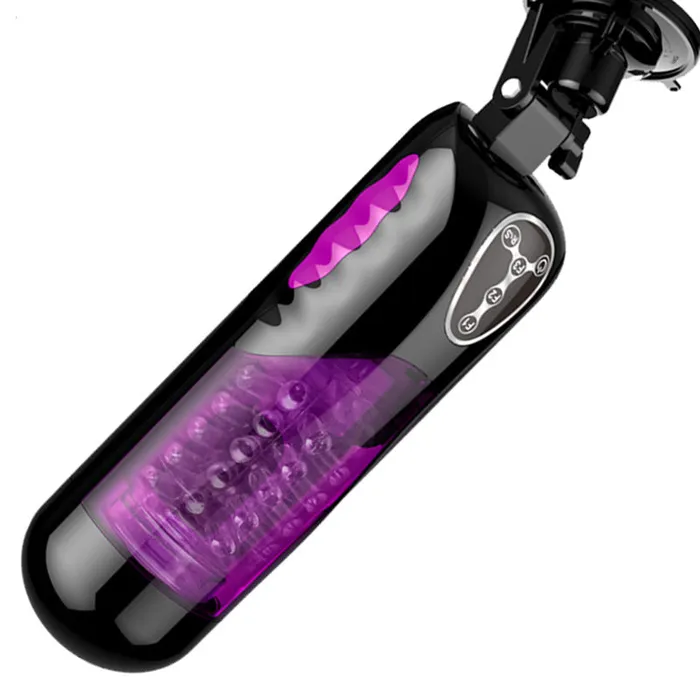 Male Sex Toys Lurevibe Lurevibe First Class Trainer Rotating and Thrusting Suction Cup Masturbator