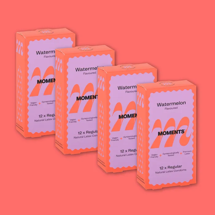 Moments Condoms Vibrators Moments Watermelon 4 Packs