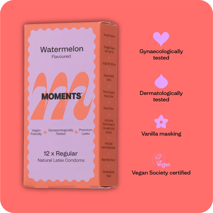Moments Condoms Vibrators Moments Watermelon 4 Packs