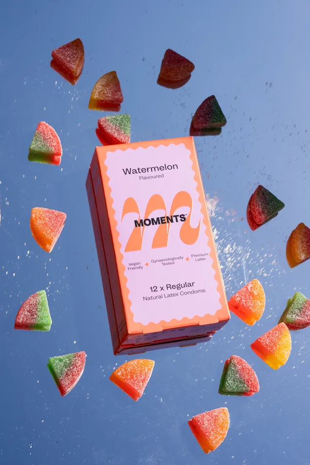 Moments Condoms Vibrators Moments Watermelon 4 Packs