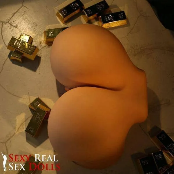 R3 Gold Big Butt Portable Sex Toy In Cinnamon Skin Tone CLM Female Sex Toys