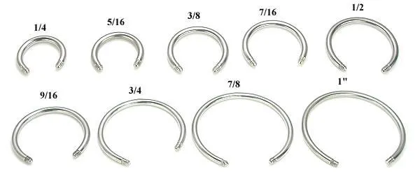 14g Externally Threaded Replacement CIRCULAR SHAFT Painful Pleasures Dildos