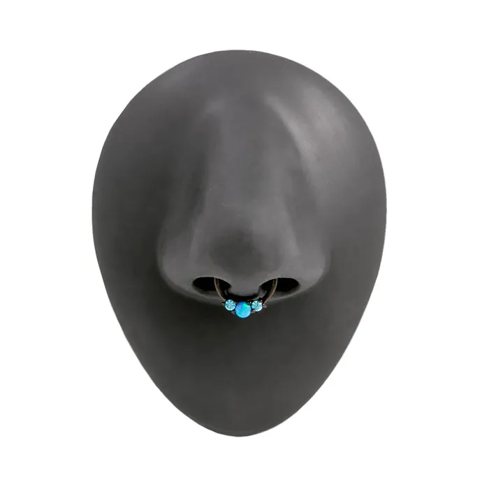 16g 38 PVD Black Opalescent Clicker Ring Price Per 1 Painful Pleasures Anal