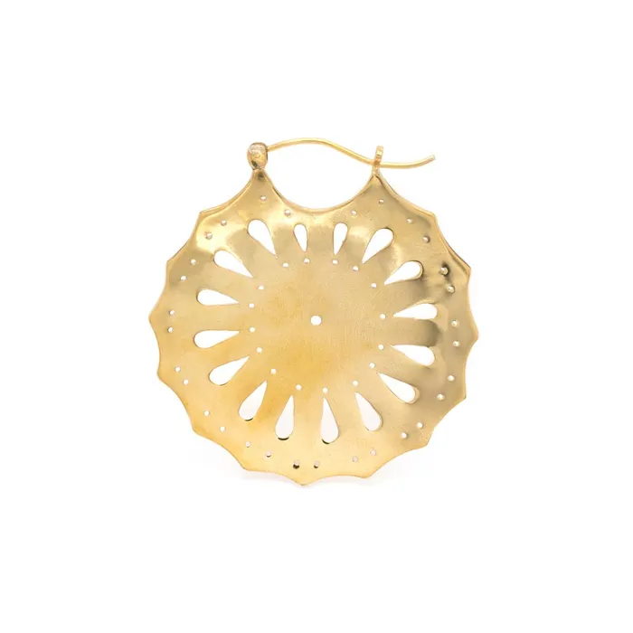 16g Polished Brass Sand Dollar Earrings Price Per 2 Elementals Organics Vibrators