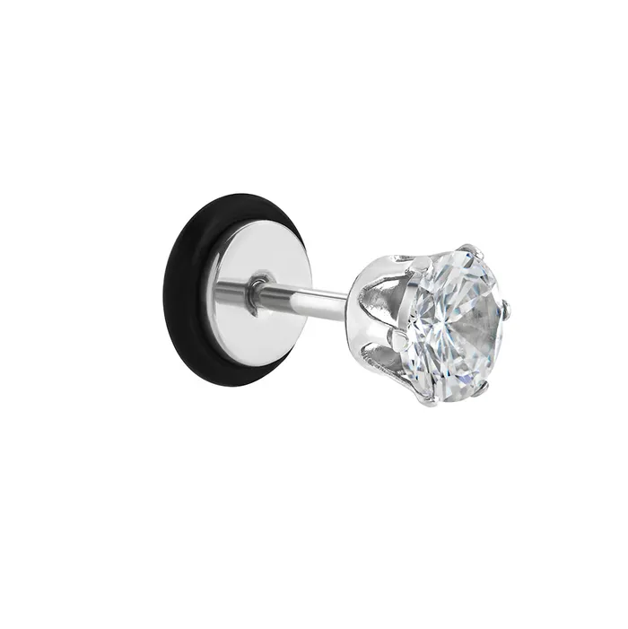 16g Prong Set 6mm Jewel Threaded Stud Earring Price Per 1 Painful Pleasures Anal