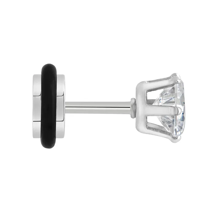 16g Prong Set 6mm Jewel Threaded Stud Earring Price Per 1 Painful Pleasures Anal