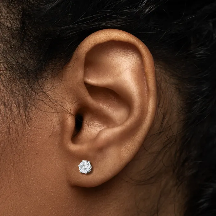16g Prong Set 6mm Jewel Threaded Stud Earring Price Per 1 Painful Pleasures Anal