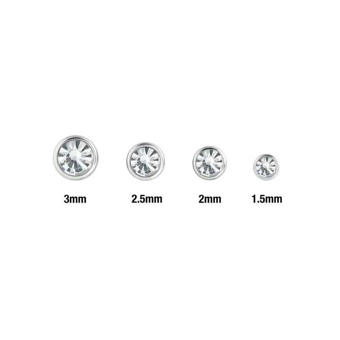18g16g Internally Threaded Steel Jewel Ball Price Per 1 Painful Pleasures Male Sex Toys