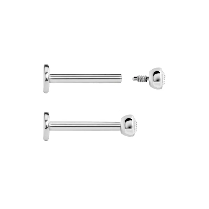 18g16g Internally Threaded Steel Jewel Ball Price Per 1 Painful Pleasures Male Sex Toys