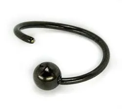 18g Annealed Black PVD Fixed Ball Ring Painful Pleasures Couples