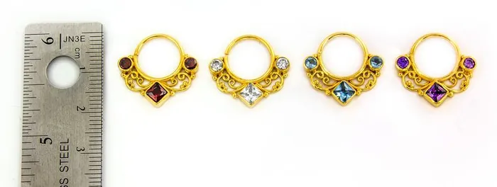 18g Gold Plated Jeweled Bendable Ring Price Per 1 Elementals Organics Male Sex Toys
