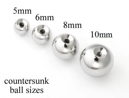 8g Countersunk Counterbored Steel Ball Price Per 1 Painful Pleasures Male Sex Toys 8g Countersunk Counterbored Steel Ball Price Per 1 Painful Pleasures Male Sex Toys